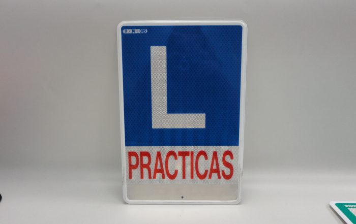 Señal V-15 PLACA PRÁCTICAS AZUL